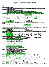 Đề ôn Vật lý Lớp 12 - Đề số 1 Đại cương về dao động điều hòa
